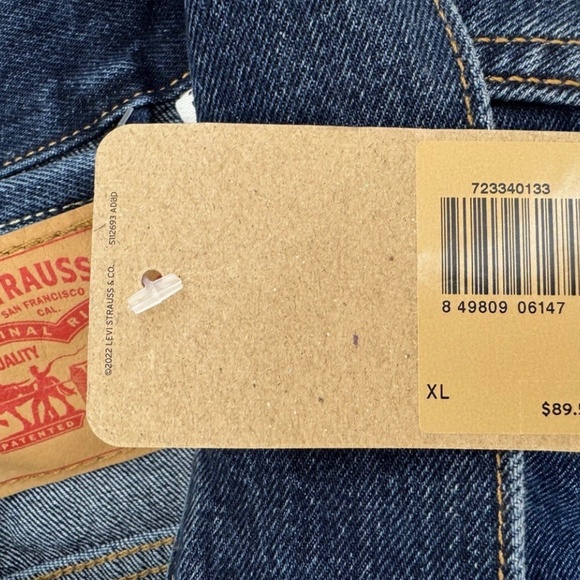 LEVI'S Levi Levis Strauss Men Tucker Jacket Medium Blue Rinse Denim XL $89.50 - Picture 2 of 7